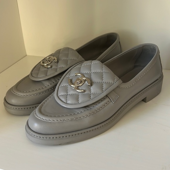 CHANEL Lambskin Quilted CC Turnlock Loafers - Picture 1 of 11